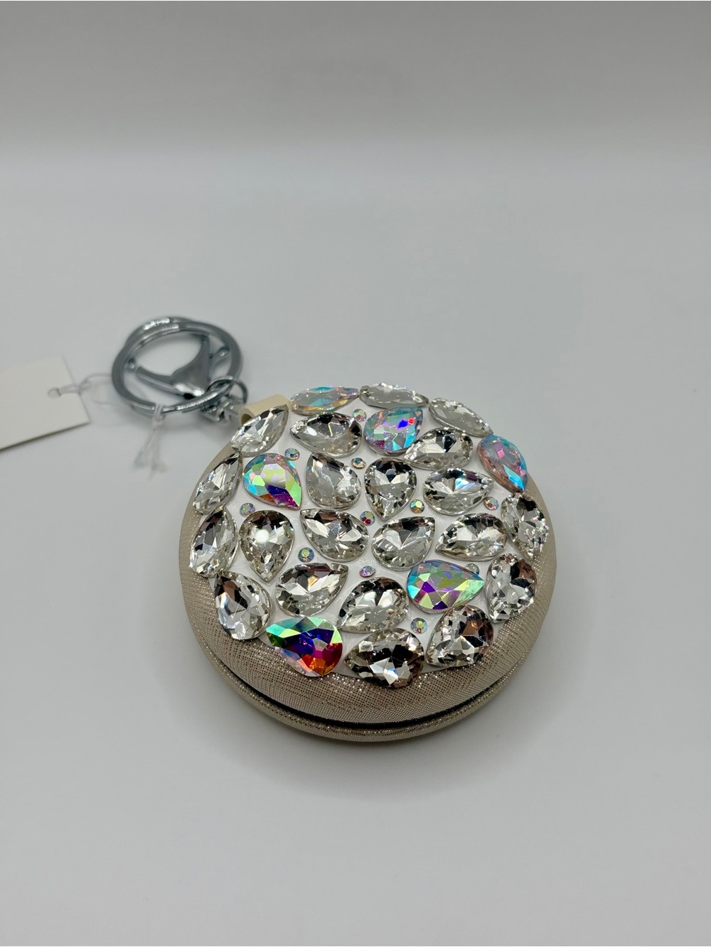 Glam Crystal Jeweled Compact/Keychain